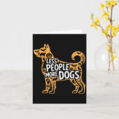 Less People More Dogs Funny Halloween Karte (Gelbe Blume)