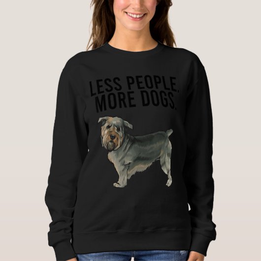 Less People More Dogs Glen of Imaal Terrier Introv Sweatshirt (Vorderseite)