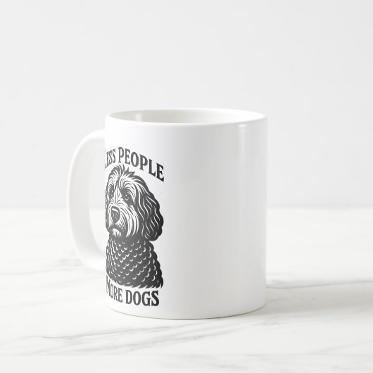Less People More Dogs Mug - Golden Doodle Kaffeetasse (Vorderseite Links)