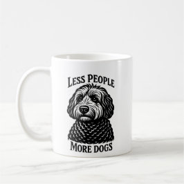 Less People More Dogs Mug - Golden Doodle Kaffeetasse