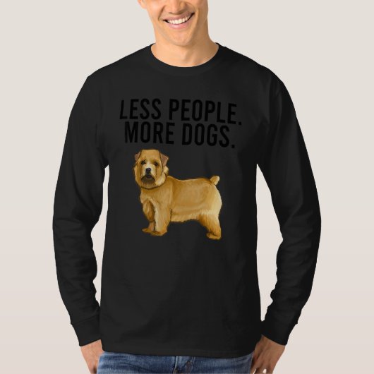 Less People More Dogs Norwich Terrier Introvert T-Shirt (Vorderseite)