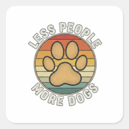 Less People More Dogs Sticker