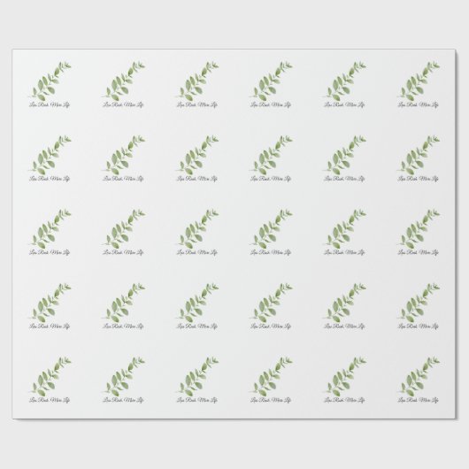 Less Rush More Life Botanical Gift Wrap Geschenkpapier (Flach)