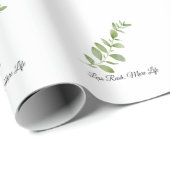 Less Rush More Life Botanical Gift Wrap Geschenkpapier (Rolleneckpunkt)