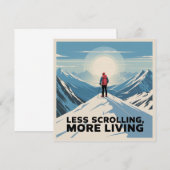Less Scrolling, More Living Einladung (Vorne/Hinten)
