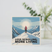 Less Scrolling, More Living Einladung (Stehend Vorderseite)