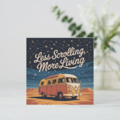 Less Scrolling, More Living Einladung (Stehend Vorderseite)