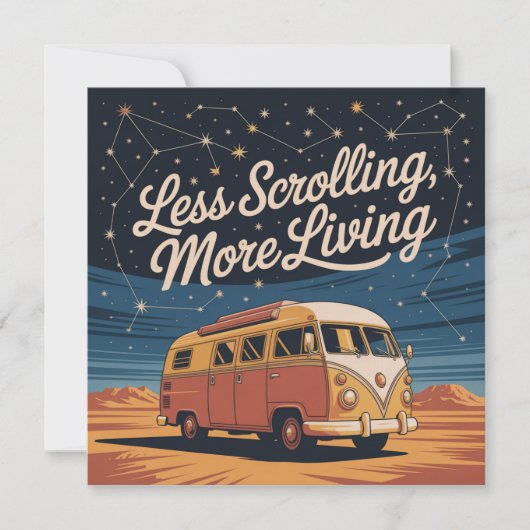 Less Scrolling, More Living Einladung (Vorderseite)