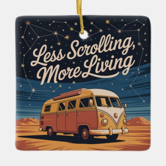 Less Scrolling, More Living Keramikornament (Vorderseite)