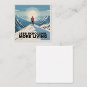 Less Scrolling, More Living Quadratische Visitenkarte (Vorne/Hinten)