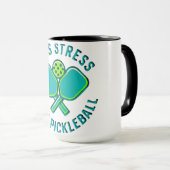 Less Stress More Pickleball Funny Player Mug Tasse (VorderseiteRechts)