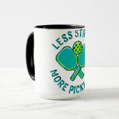 Less Stress More Pickleball Funny Player Mug Tasse (Vorderseite Links)