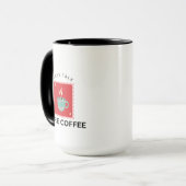 Less Talk More Coffee Stamp Illustration Tasse (Vorderseite Links)