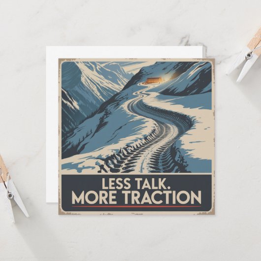 Less Talk. More Traction Karte (Vorderseite/Rückseite Beispiel)