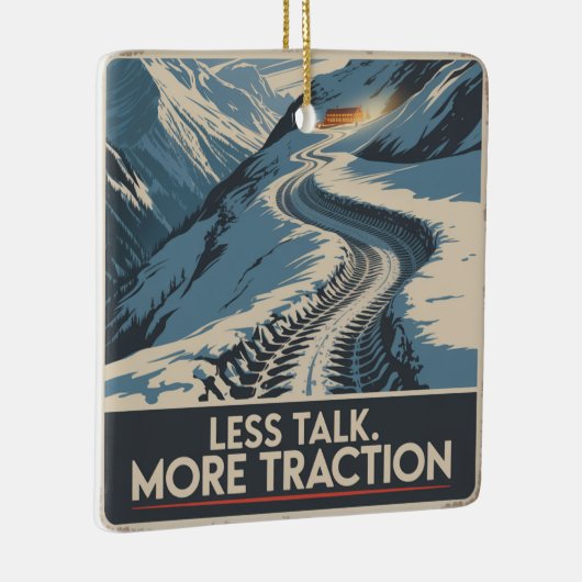 Less Talk. More Traction Keramikornament (Rechts)