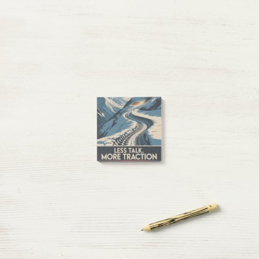 Less Talk. More Traction Post-it Klebezettel (Auf Schreibtisch)