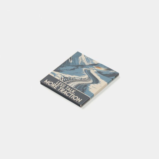 Less Talk. More Traction Post-it Klebezettel (angewinkelt)