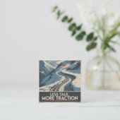 Less Talk. More Traction Quadratische Visitenkarte (Stehend Vorderseite)