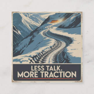 Less Talk. More Traction Quadratische Visitenkarte