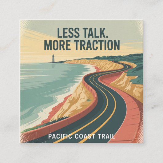 Less Talk. More Traction Quadratische Visitenkarte (Vorderseite)