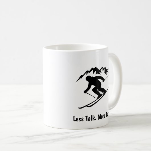 "Less Talk. More Turns." Kaffeetasse (VorderseiteRechts)
