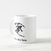 "Less Talk. More Turns." Kaffeetasse (Vorderseite Links)