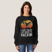 Less Talking more Hacking Sunset Falconer Falconry Sweatshirt (Vorne ganz)
