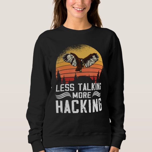 Less Talking more Hacking Sunset Falconer Falconry Sweatshirt (Vorderseite)