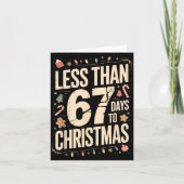 Less Than Six Seven 67 Days To Christmas Matching Karte (Vorderseite)