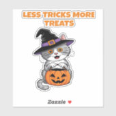 Less Tricks More Treats Halloween Gifts Classic T- Aufkleber (Blatt)