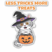 Less Tricks More Treats Halloween Gifts Classic T- Aufkleber (Vorderseite)