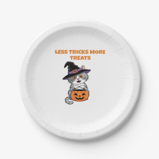 Less Tricks More Treats Halloween Gifts Classic T- Pappteller (Vorderseite)