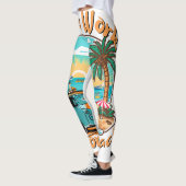 Less Work More Beach for Summer Vacation Leggings (Links)