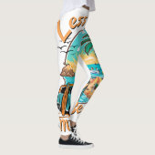 Less Work More Beach for Summer Vacation Leggings (Rechts)