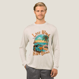 Less Work More Beach for Summer Vacation Tri-Blend Shirt