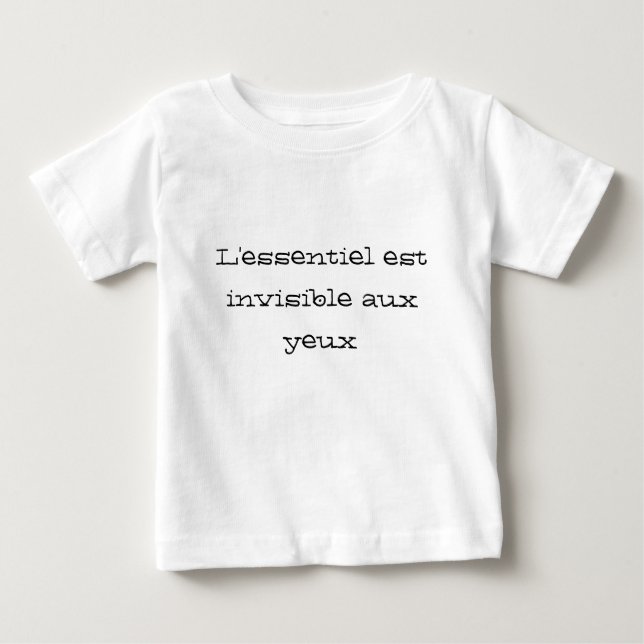 L'essentiel est unvisible aux yeux baby t-shirt (Vorderseite)