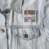 Lesser Flamingo Watercolor Button (Beispiel)