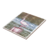 Lesser Flamingo Watercolor Fliese (Seite)
