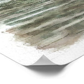 Lesser Flamingo Watercolor Poster (Ecke)