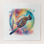 Lesser Roadrunner 030924AREF147 - Watercolor Puzzle (Horizontal)