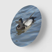 Lesser Scaup Duck Runde Wanduhr (Winkel)