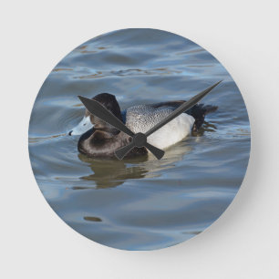 Lesser Scaup Duck Runde Wanduhr