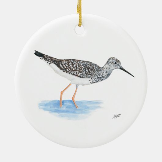 Lesser Yellowlegs Keramik Ornament (Hinten)