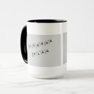 Lesson Plan Lehrer Tasse Stilvolle Black & White C
