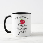 Lesson Planning Juice Funny Personalisiert Teacher Tasse (Links)