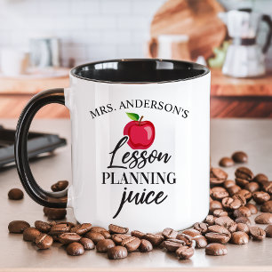 Lesson Planning Juice Funny Personalisiert Teacher Tasse