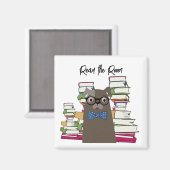 Lest den Hund im Zimmer Magnet (Vorderseite/Rückseite)