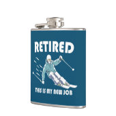 Lest dies ist mein neuer Job Skifahren Flachmann (Links)