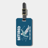 Lest dies ist mein neuer Job Skifahren Gepäckanhänger (Vorderseite vertikal)