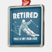 Lest dies ist mein neuer Job Skifahren Ornament Aus Metall (Links)
